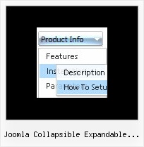 Joomla Collapsible Expandable Menus Horizontal Drop Menu