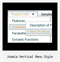 Joomla Vertical Menu Style Javascript Pop Up Menu Example