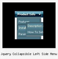 Jquery Collapsible Left Side Menu Vertical Sliding Menu