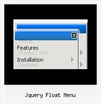 Jquery Float Menu Horizontal Menubar Dropdown