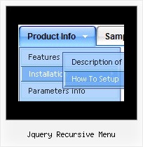 Jquery Recursive Menu Drop Down On Mouse Over Javascript Sample