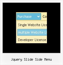 Jquery Slide Side Menu Dynamic Pull Down Menu