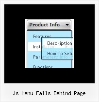 Js Menu Falls Behind Page Rollover Pulldown Menu