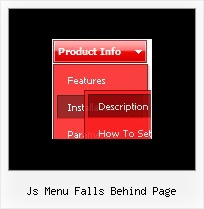 Js Menu Falls Behind Page Menu Mouseover Javascript