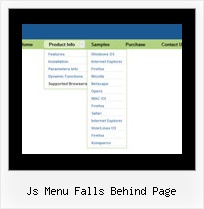 Js Menu Falls Behind Page Menue Bar Scripts