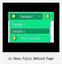 Js Menu Falls Behind Page Javascript Scrolling Icons