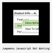 Jumpmenu Javascript Not Working Vertical Cascading Menu