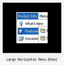 Large Horizontal Menu Dhtml Mouseover Ready Made Javascript