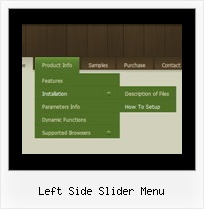 Left Side Slider Menu Javascript Menu Bar