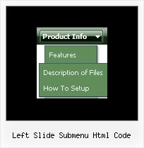 Left Slide Submenu Html Code Cascading Vertical Javascript Menu