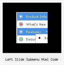 Left Slide Submenu Html Code Javascript Rollover Dropdown
