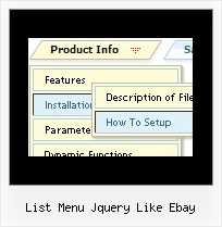 List Menu Jquery Like Ebay Navigationbar Generator