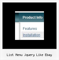 List Menu Jquery Like Ebay Tabs Menu