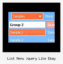 List Menu Jquery Like Ebay Html Expanding Buttons