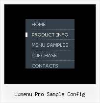 Lxmenu Pro Sample Config Frame Drop Down Menu Example Javascript