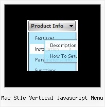 Mac Stle Vertical Javascript Menu Navigation Bar Submenu