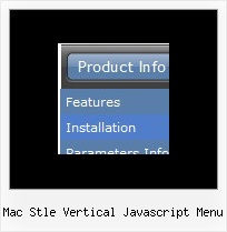 Mac Stle Vertical Javascript Menu Css Rollover Menu