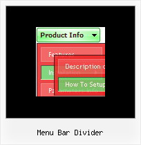 Menu Bar Divider Javascript Animated Interface