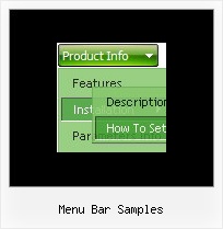 Menu Bar Samples Html Table Menu Editor