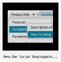 Menu Bar Script Desplegable Lateral Dhtml Navigation Sample Horizontal