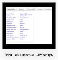 Menu Con Submenus Javascript Menu Web Page