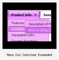 Menu Css Continue Expanded Dynamic Menu Java