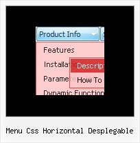 Menu Css Horizontal Desplegable Javascript Expanding Menu