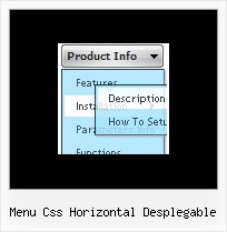Menu Css Horizontal Desplegable Menu Examples