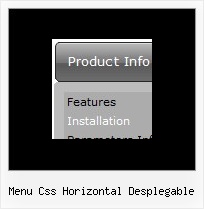 Menu Css Horizontal Desplegable Transparent Javascript Menu