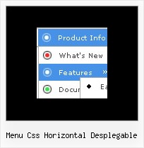 Menu Css Horizontal Desplegable Tree Menu Mouse Over