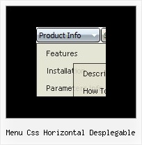 Menu Css Horizontal Desplegable Java Scripts