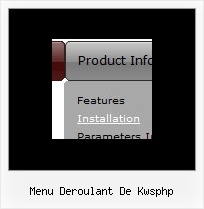 Menu Deroulant De Kwsphp Dynamic Menu Software