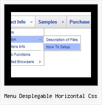 Menu Desplegable Horizontal Css Jscript For Creating Menus