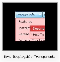 Menu Desplegable Transparente Web Menu Navigation