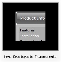 Menu Desplegable Transparente Cascade Menu Horizontal Und Submenu