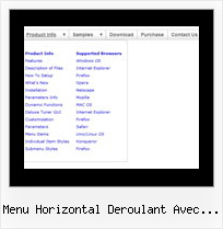 Menu Horizontal Deroulant Avec Images Horizontal Menu Frame