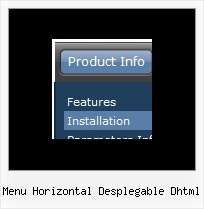 Menu Horizontal Desplegable Dhtml Mouse Over Drop Down