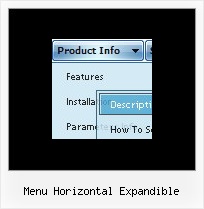Menu Horizontal Expandible Slide Menu Drop Down Visual