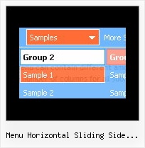 Menu Horizontal Sliding Side Ejemplo Javascript Menu Cross Frame