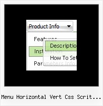 Menu Horizontal Vert Css Scrit Exemple Web Menubar Disabled