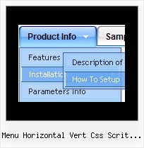 Menu Horizontal Vert Css Scrit Exemple Download Javascript Menu