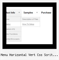 Menu Horizontal Vert Css Scrit Exemple Mouseover Javascript Drop Down
