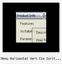 Menu Horizontal Vert Css Scrit Exemple Scrolling And Javascript