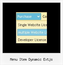Menu Item Dynamic Extjs Menu Button Not Working