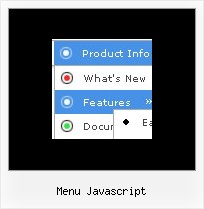 Menu Javascript Mouse Over Drop Menu Example