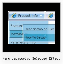 Menu Javascript Selected Effect Menu In Javascript