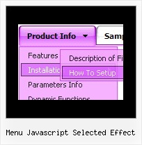 Menu Javascript Selected Effect Vertical Foldout Menus