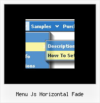 Menu Js Horizontal Fade Top Menu Bar Example