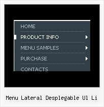 Menu Lateral Desplegable Ul Li Menu Js Drag Drop