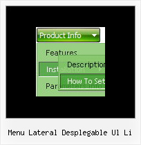Menu Lateral Desplegable Ul Li Vertical Pop Up Menu